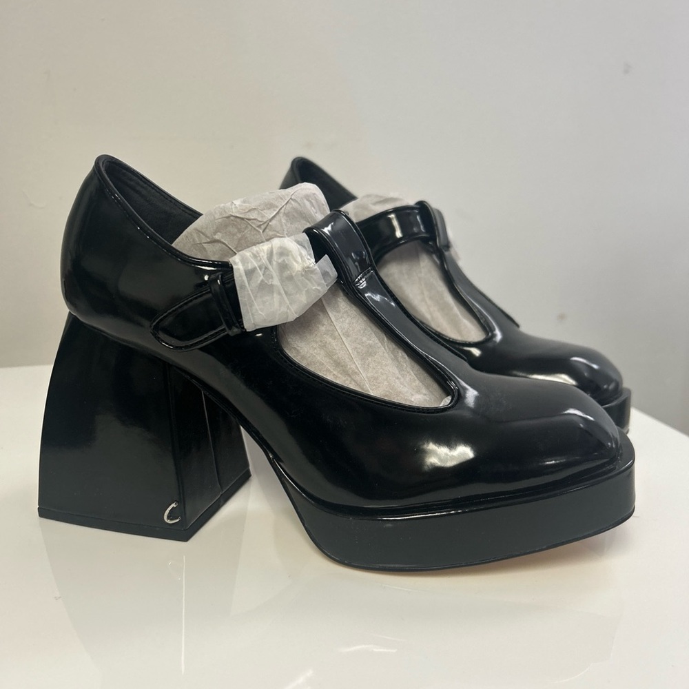 NWT Circus by Sam Edelman Kay Platform Mary Jane Heels Black Size 7.5